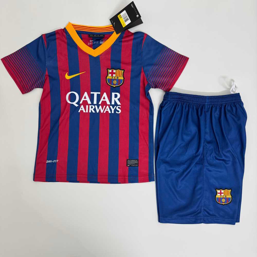 2013-2014 Retro Barcelona Home Football Shirt 1:1 Thai Quality Kids Size