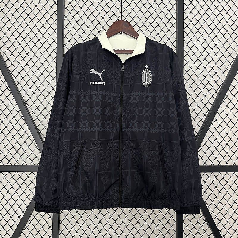 2024-2025 AC Milan Trench Coat Reversible Windbreaker Soccer Jersey 1:1 Thai Quality
