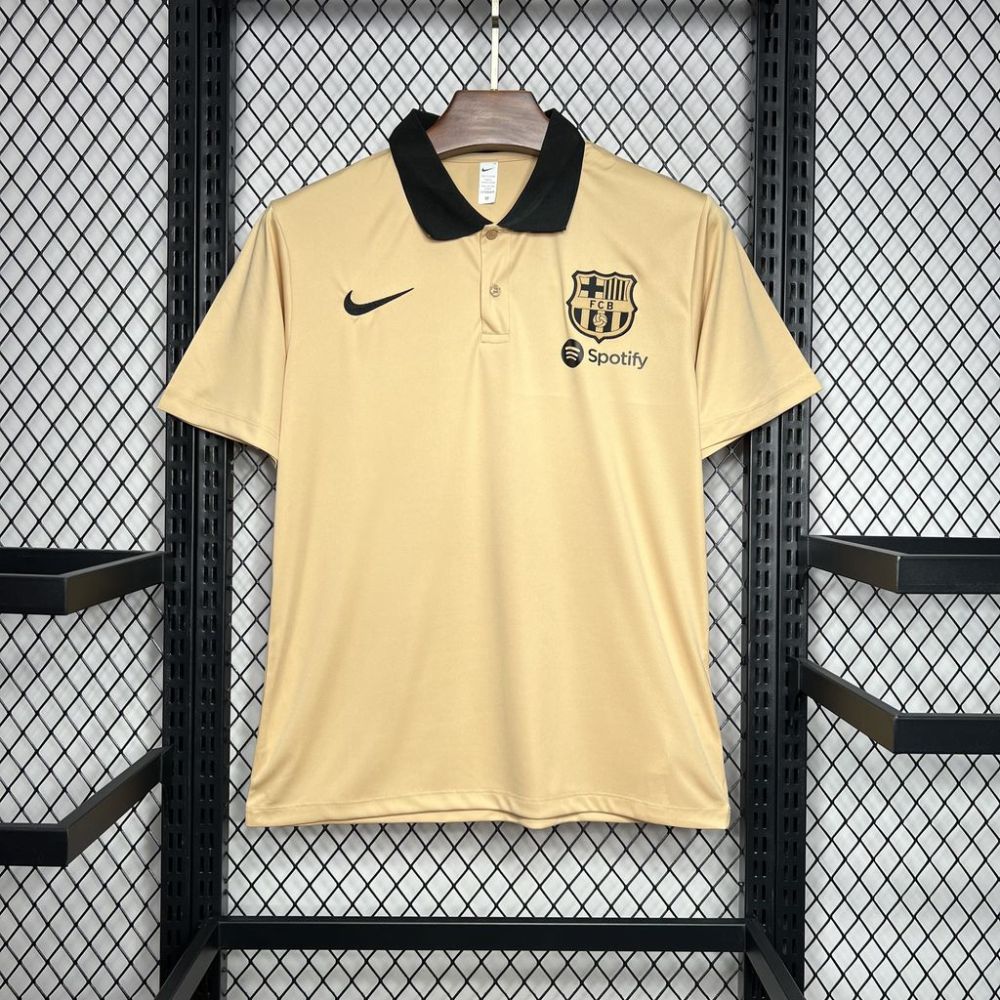 2024/2025 Barcelona Polo Khaki Football Shirt 1:1 Thai Quality