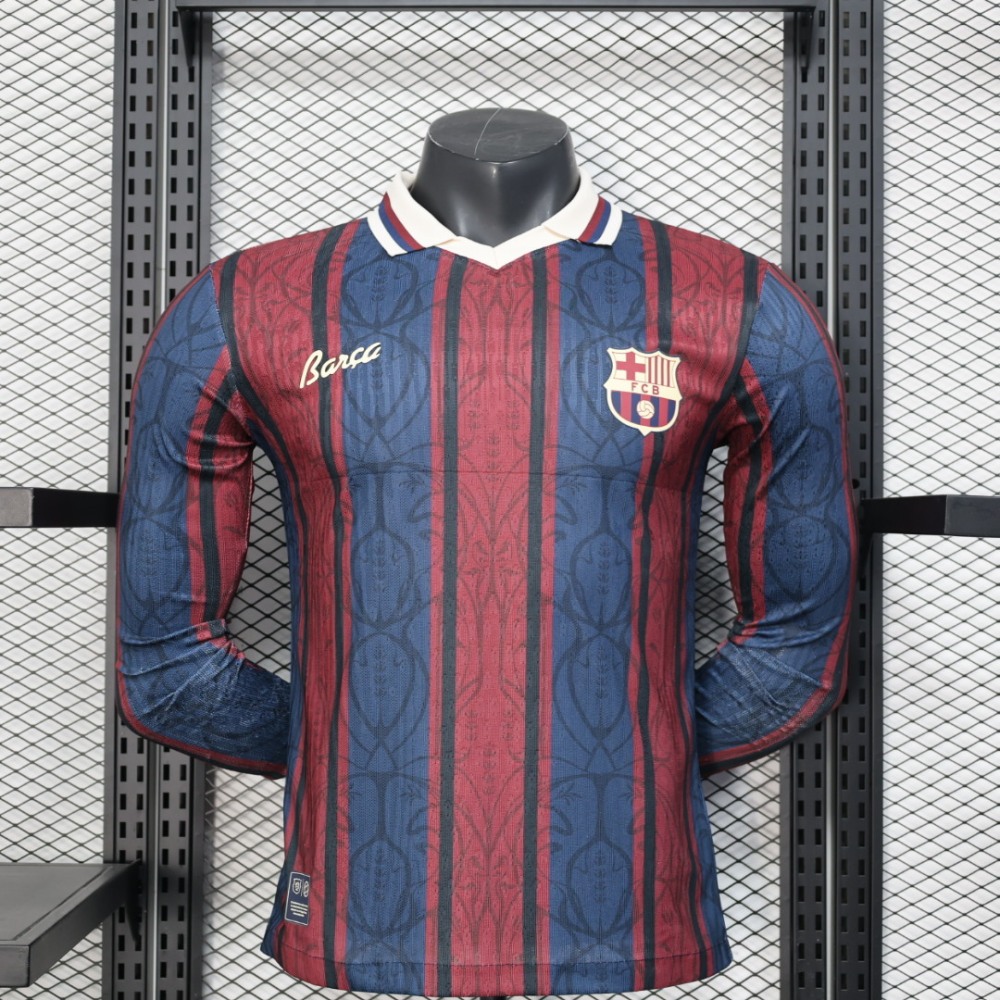 2025/2026 Long Sleeve Barcelona 125th Anniversary Version Football Jersey 1:1 Thai quality