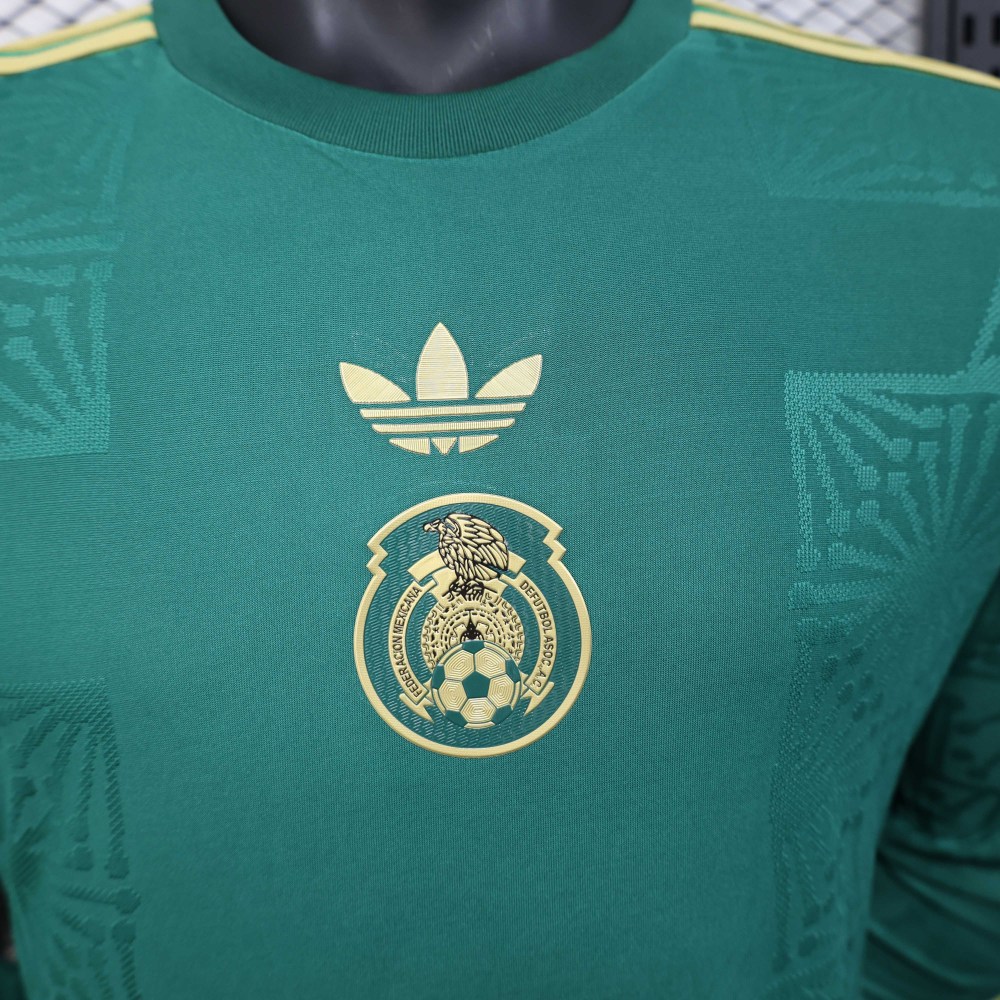 2025/2026 Player Version Long Sleeve Mexico National Special Edition Green Football Shirt 1:1 Thai Quality