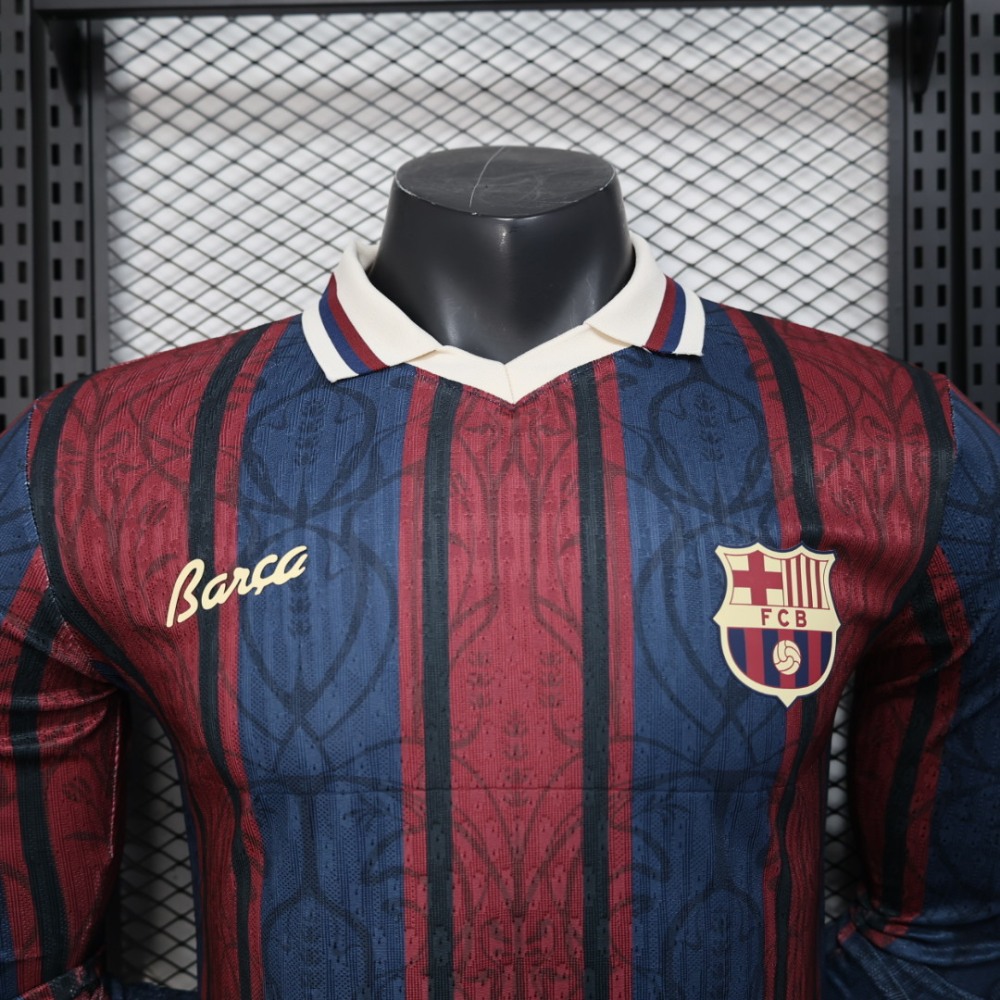 2025/2026 Long Sleeve Barcelona 125th Anniversary Version Football Jersey 1:1 Thai quality