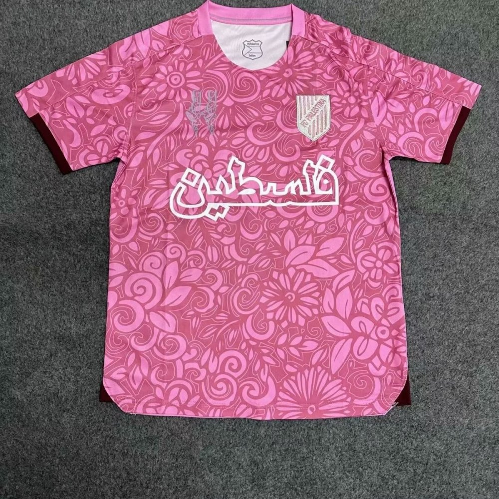 2025/2026 Palestine Training clothes pink Football Shirt 1:1 Thai Quality