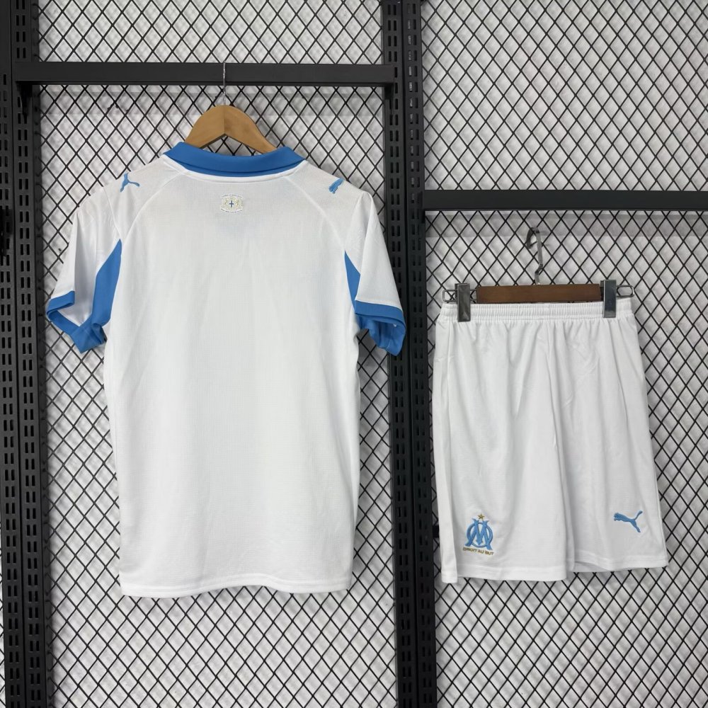 2025/2026 Olympique de Marseille Home Football Shirt 1:1 Thai Quality Kids Size