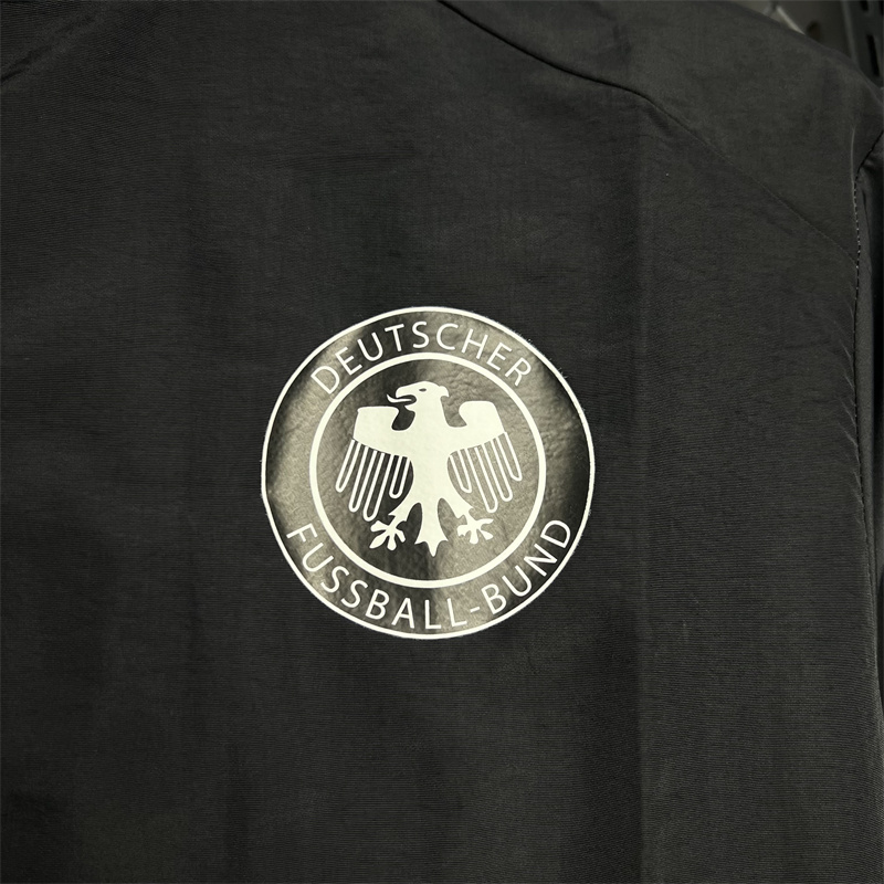 2024-2025 Germany Windbreaker Soccer Jersey Black