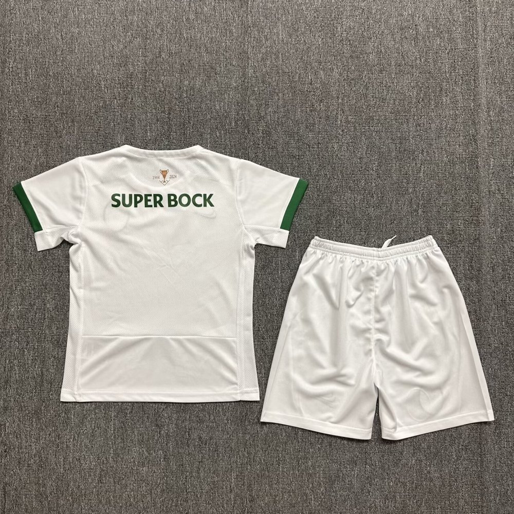 2024/2025 Sporting Lisbon Away Football Jersey Shirt 1:1 Thai Quality Kids Size