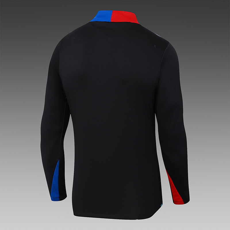 2024/2025 Barcelona Half-Pull Training Suit Black Jersey Set