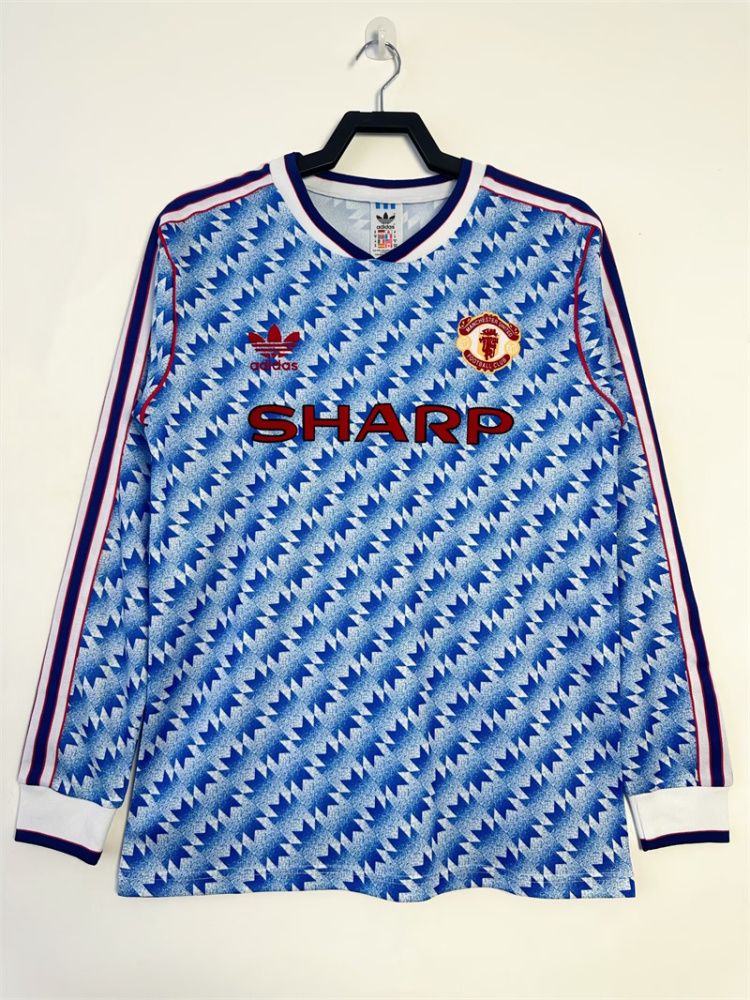 1990/1992 Retro Long Sleeves Manchester United Away Football Shirt 1:1 Thai Quality