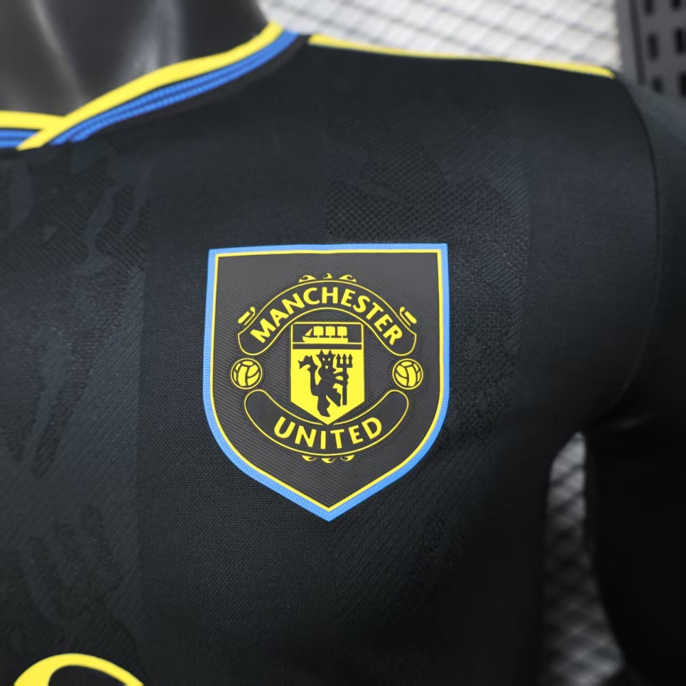 2025/2026 Long Sleeve Player Version Manchester United Third Away Football Shirt 1:1 Thai Quality