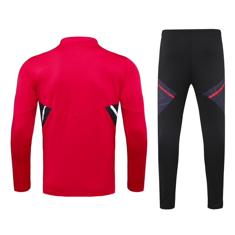 2022/2023 Bayern Half-Pull Training Suit Red Black Jersey Set 1:1 Thai Quality
