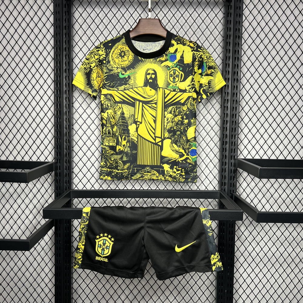 2024-2025 Brazil Special Edition Yellow Kids Size