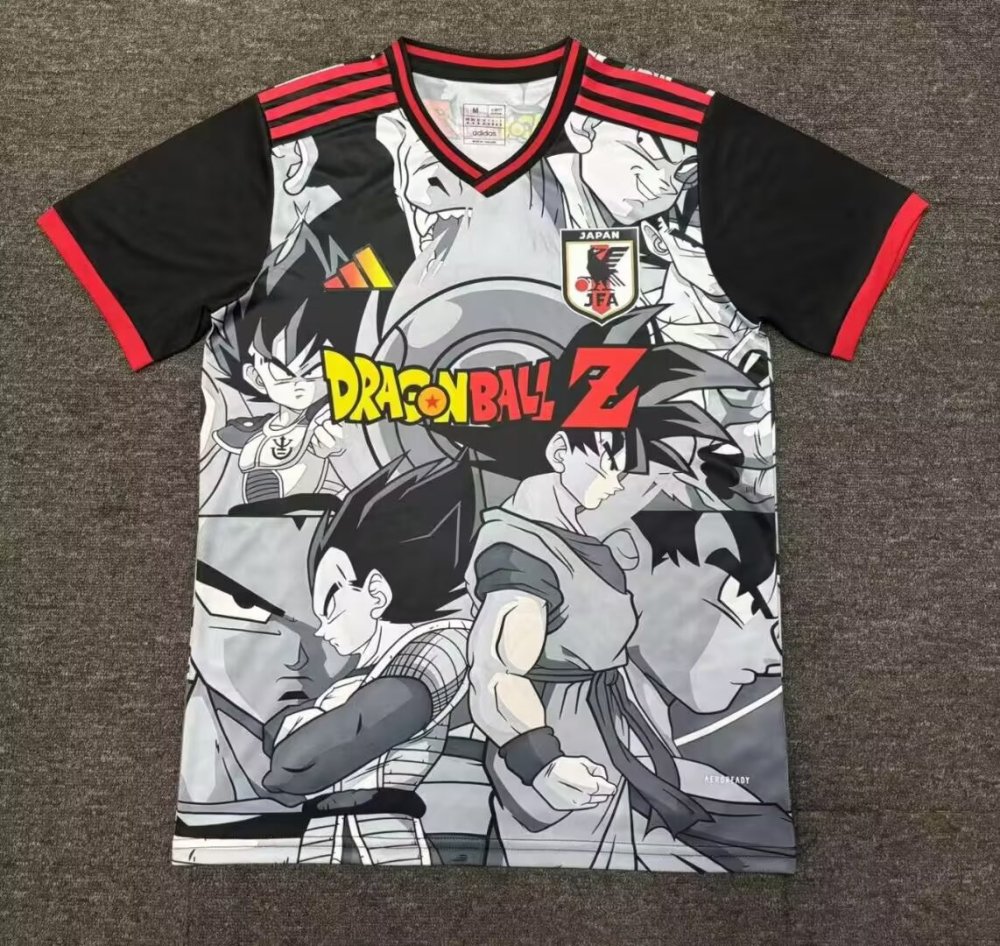 2024/2025 Japan Dragon Ball Anime Grey Black Football Jersey 1:1 Thai Quality
