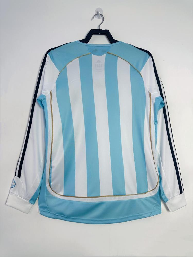 2006 Retro Long Sleeve Argentina National Team Home Jersey 1:1 Thai Quality
