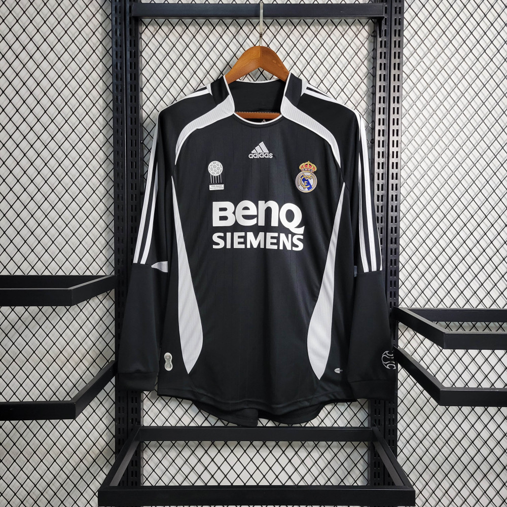 2006/2007 Retro Long Sleeve Real Madrid Away Jersey 1:1 Thai Quality