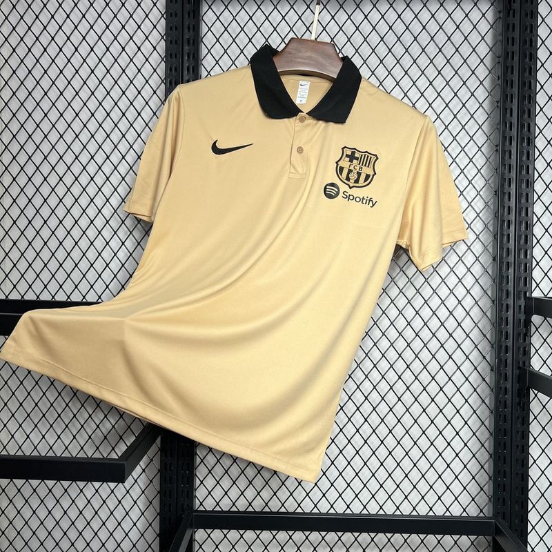 2024/2025 Barcelona Polo Khaki Football Shirt 1:1 Thai Quality