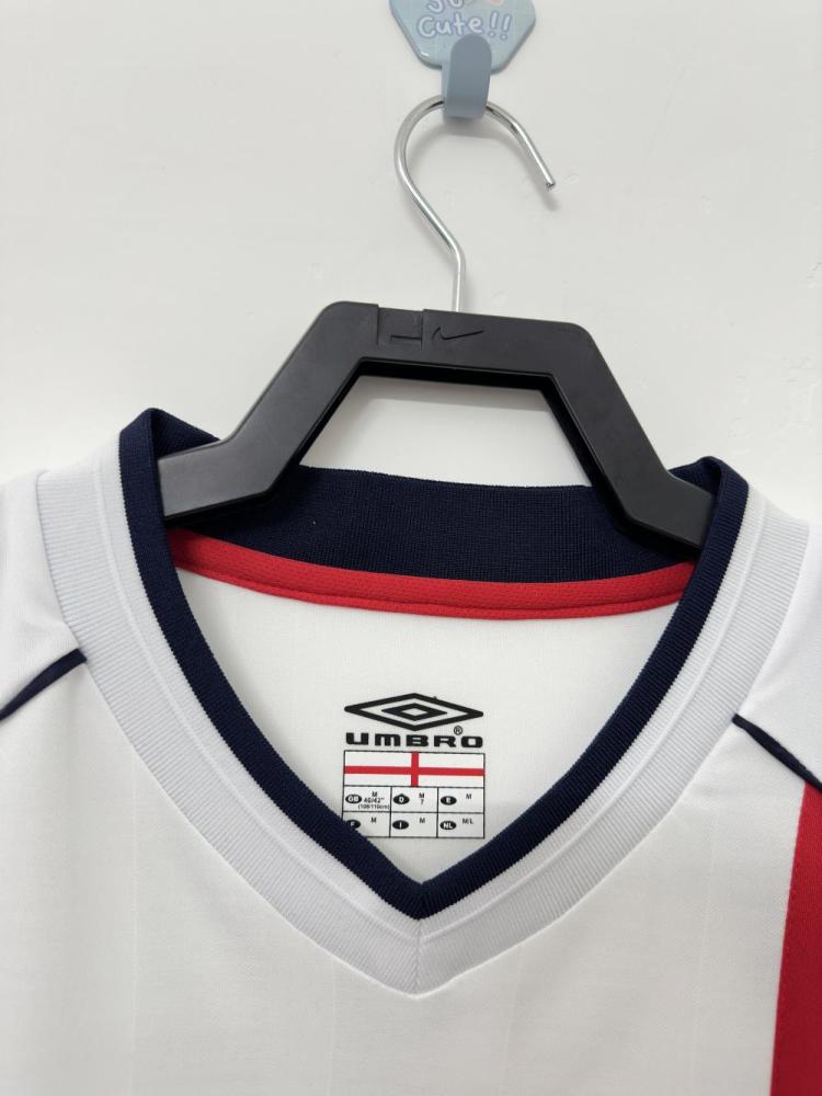 2002 Retro England Home Soccer Jersey 1:1 Thai Quality