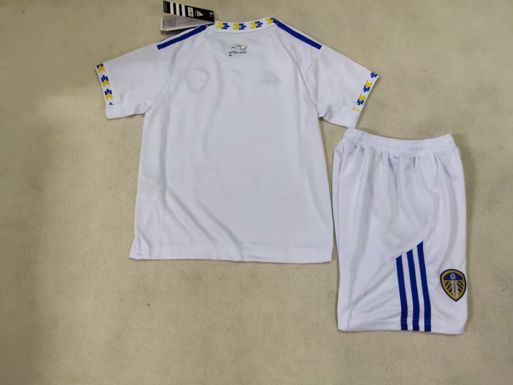 2025/2026 Leeds United Home Football Jersey  Shirt 1:1 Thai Quality Kids Size