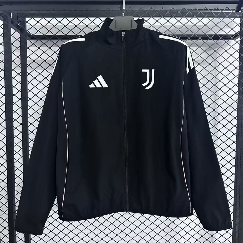 2025/2026 Juventus Windbreaker Black Jersey 1:1 Thai Quality