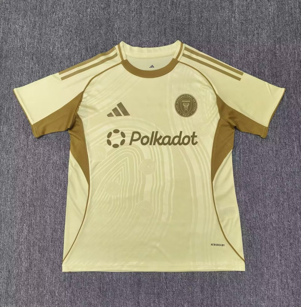 2025/2026 Inter Miami Training clothes Yellow Football Jersey 1:1 Thai Quality