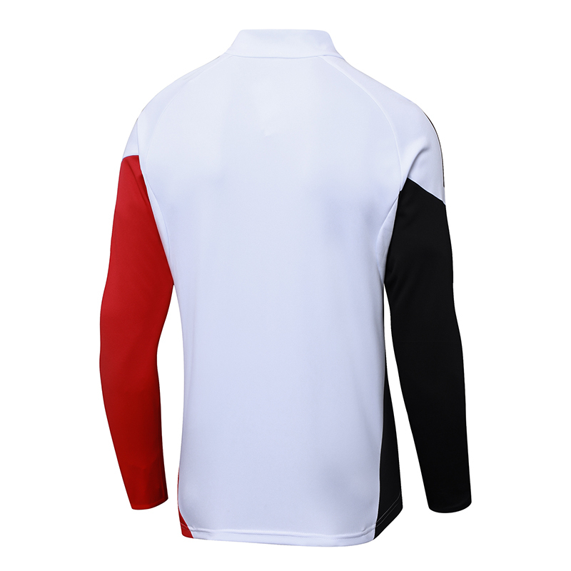 2025/2026 Ajax Half-Pull Training Suit White Football Shirt 1:1 Thai Quality Set