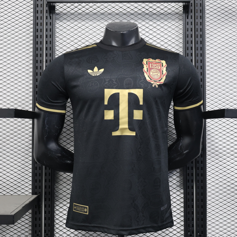 2025/2026 Player Version Bayern Munich 125th Anniversary Black Soccer Jersey 1:1 Thai Quality