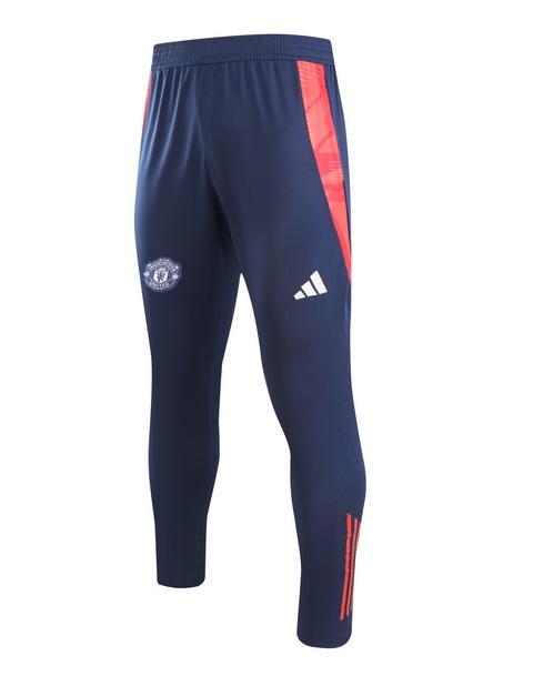 2024/2025 Manchester United Half-Pull Training Suit Red Blue Football Shirt 1:1 Thai Quality Set
