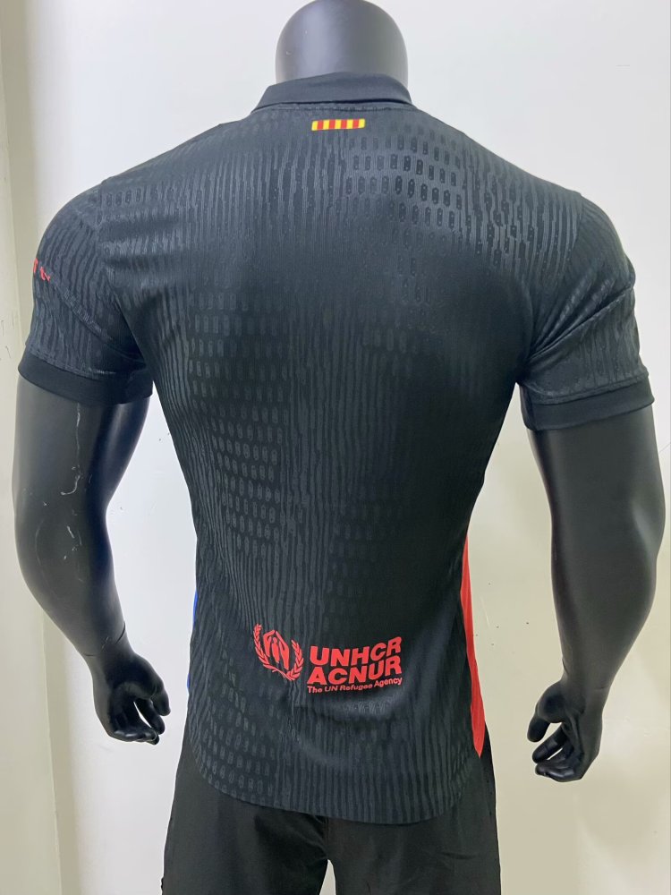 2024/2025 Player Version Barcelona x Travis Scott Collab Away Black Advertising Football Shirt 1:1 Thai Quality
