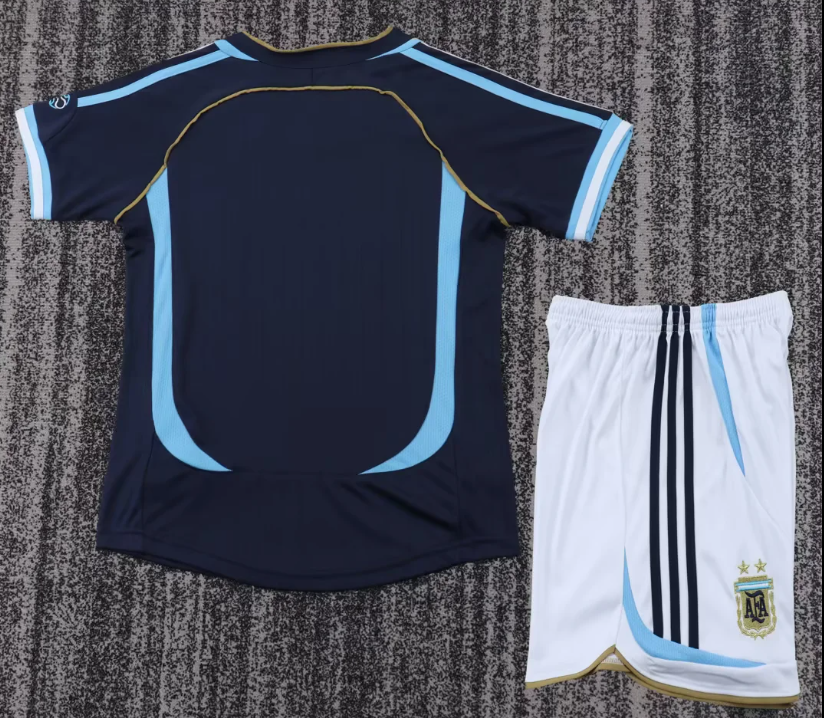 2006 Retro Argentina National Team Away Football Jersey 1:1 Thai Quality Kids Size