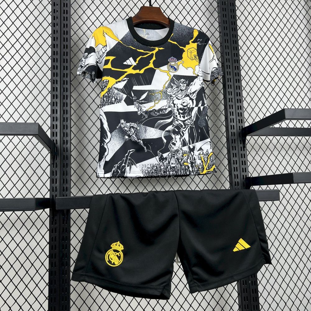 2025/2026 Real Madrid Collaboration With Marvel Football Shirt 1:1 Thai Quality Kids Size