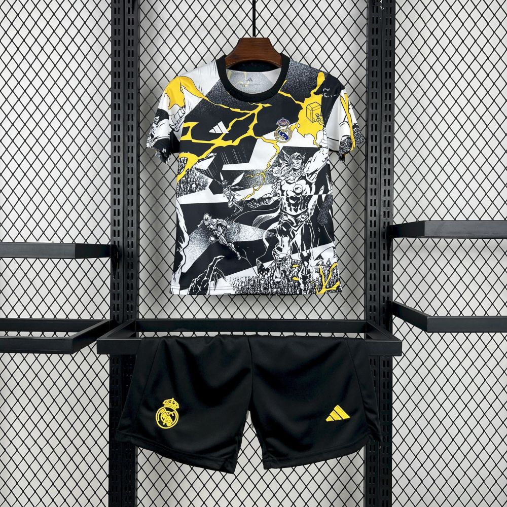 2025/2026 Real Madrid Collaboration With Marvel Football Shirt 1:1 Thai Quality Kids Size