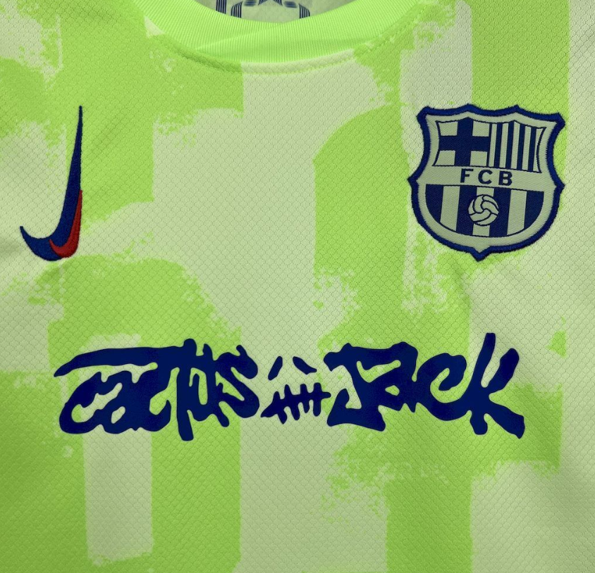 2024/2025 Barcelona x Travis Scott Collab Third Away Football Shirt 1:1 Thai Quality Kids Size