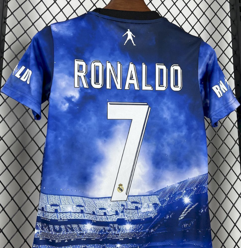 2025/2026 Real Madrid Ronaldo Commemorative Edition Football Jersey 1:1 Thai quality Kids Size
