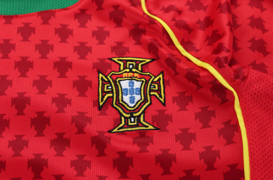 2004 Retro Long Sleeve Portugal Home Football Shirt 1:1 Thai Quality Kids Size