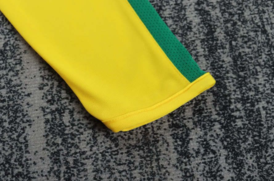 2002 Retro Long Sleeve Brazil Home Football Shirt 1:1 Thai Quality Kids Size