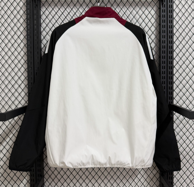 2025/2026 Manchester United Windbreaker Black and white 1:1 Thai Quality