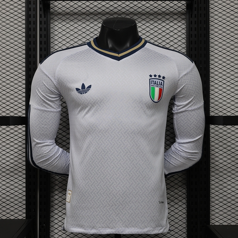 2026 Long Sleeve Player Version Italy Away Football Jersey 1:1 Thai quality