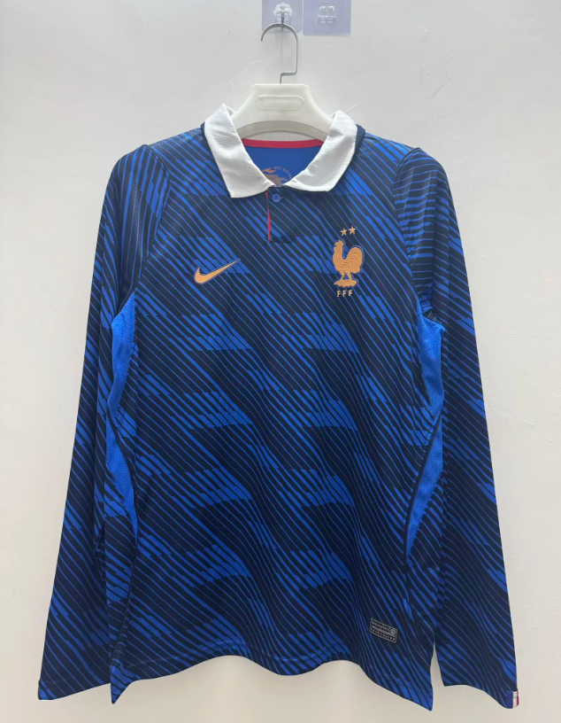 2026 Long Sleeve France Home Football Shirt 1:1 Thai Quality