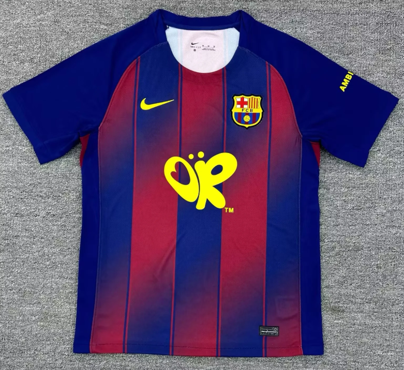 2025/2026 Barcelona Home OK (Ad-Supported Version) Football Jersey 1:1 Thai Quality