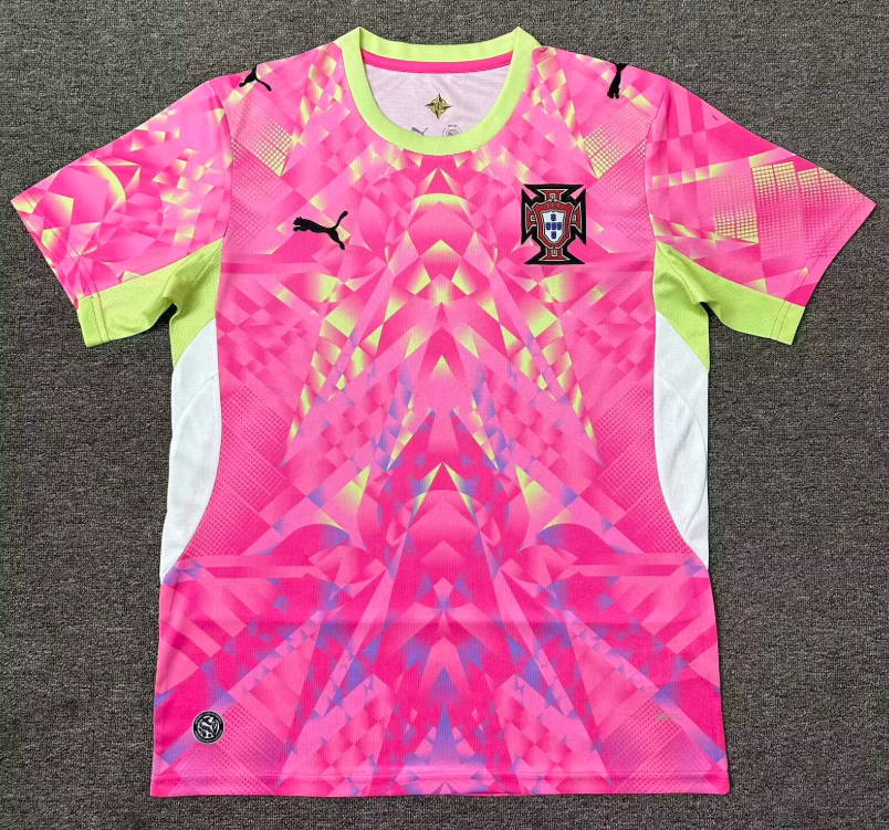 2026 Portugal Goalkeeper Pink Football Jersey 1:1 Thai Quality