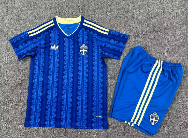 2026 Sweden National Team Away Football Shirt 1:1 Thai Quality Kids Size