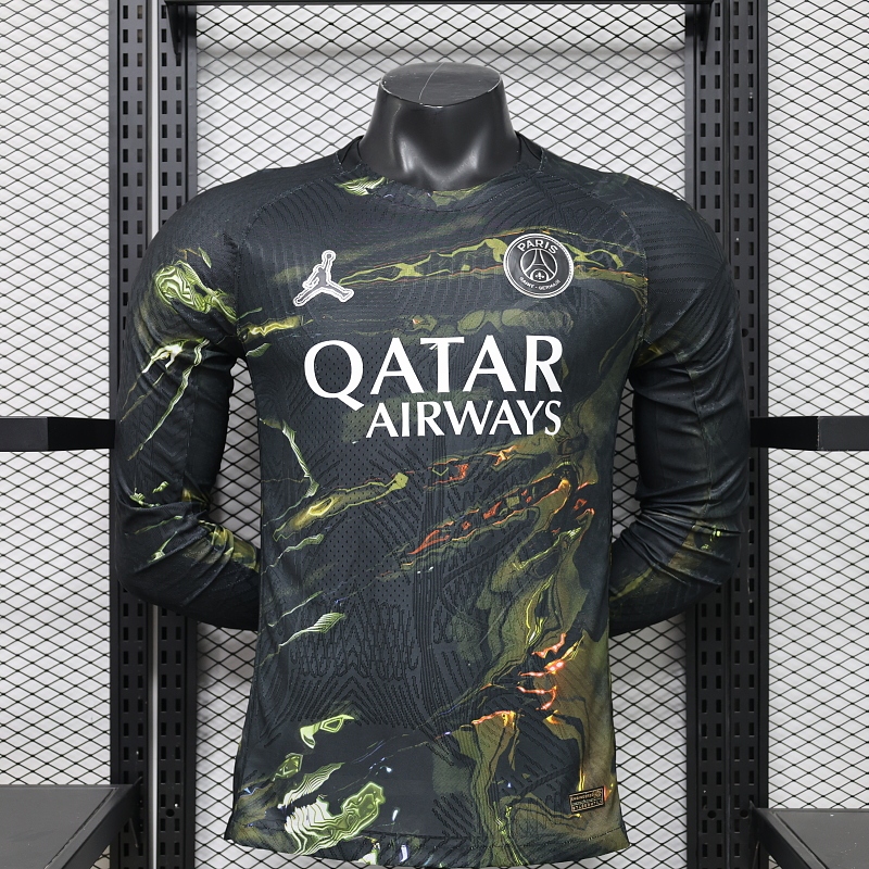 2025/2026 Long Sleeve Player Version Psg Paris Saint-Germain Fifth Away Football Jersey 1:1 Thai quality