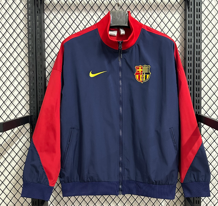 2025/2026 Barcelona Blue and Red windbreaker Jersey 1:1 Thai Quality