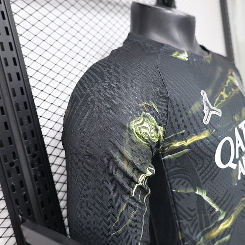 2025/2026 Long Sleeve Player Version Psg Paris Saint-Germain Fifth Away Football Jersey 1:1 Thai quality