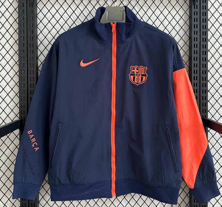 2025/2026 Barcelona Blue and Orange windbreaker Jersey 1:1 Thai Quality