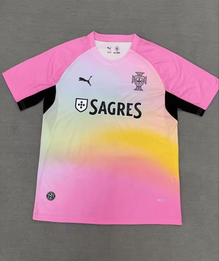 2026 Portugal Training Suit Pink Football Shirt 1:1 Thai Quality
