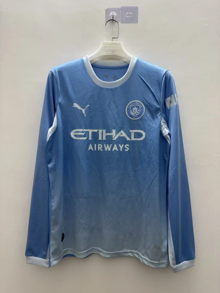 2026/2027 Long Sleeves Manchester City Home Football Jersey 1:1 Thai Quality