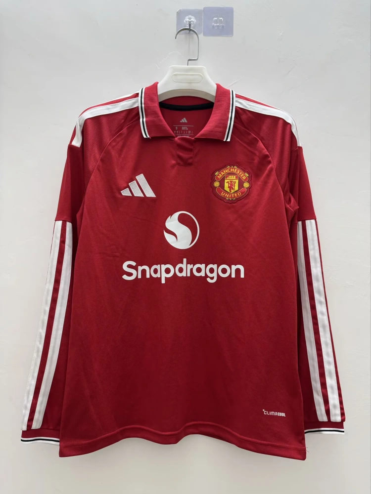 2026/2027 Long Sleeves Manchester United Home Football Jersey 1:1 Thai Quality
