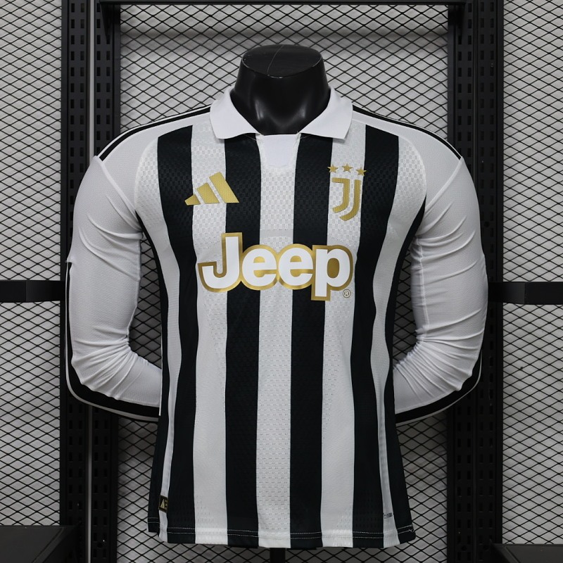 2026/2027 Long Sleeve Player Version Juventus Home Football Shirt 1:1 Thai Quality
