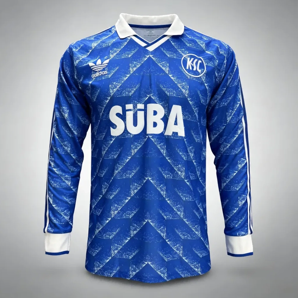 1989/1990 Retro Long Sleeve Karlsruher SC Away Football Jersey 1:1 Thai Quality