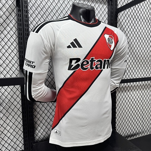 2026/2027 Long Sleeve Player Version River Plate Home Football Jersey 1:1 Thai Quality
